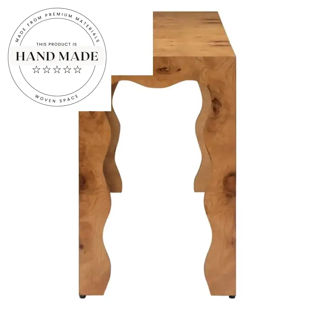 Luxury Burl Wood Executive Rectangle Modern Office Desk