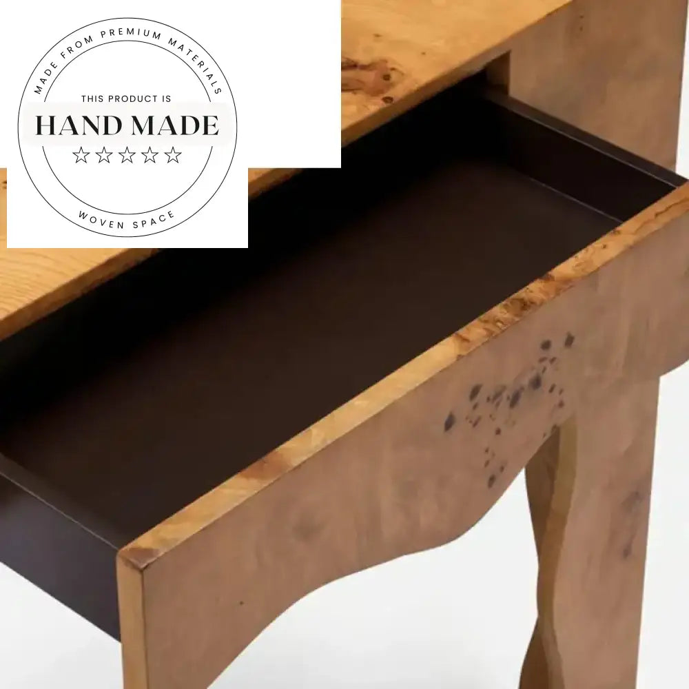 Luxury Burl Wood Executive Rectangle Modern Office Desk