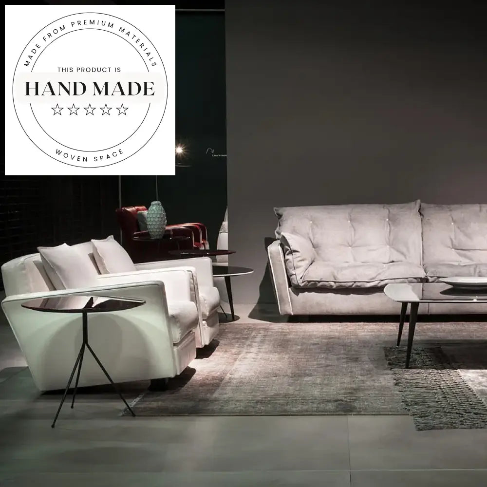 Luxury Button Tufted Upholstered Down Italian Design Sectional Chesterfield Sofa