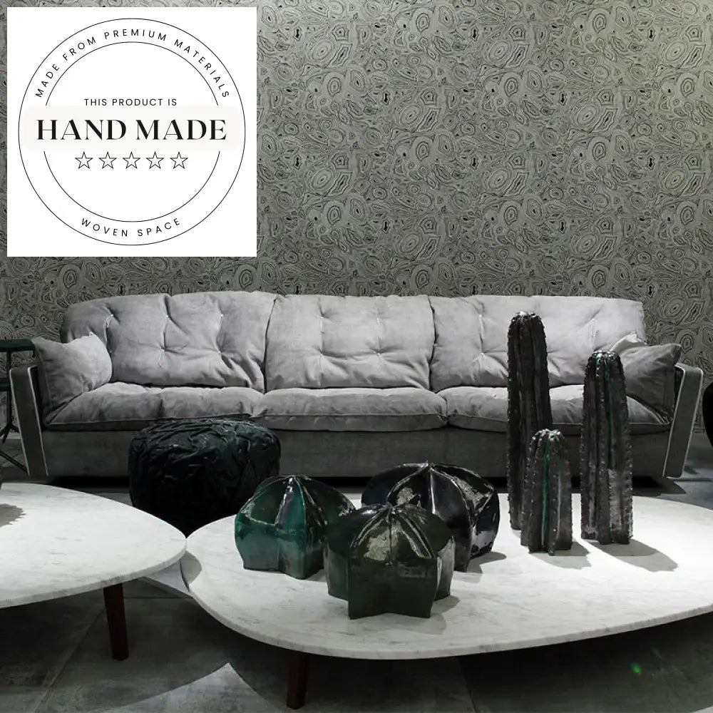 Luxury Button Tufted Upholstered Down Italian Design Sectional Chesterfield Sofa