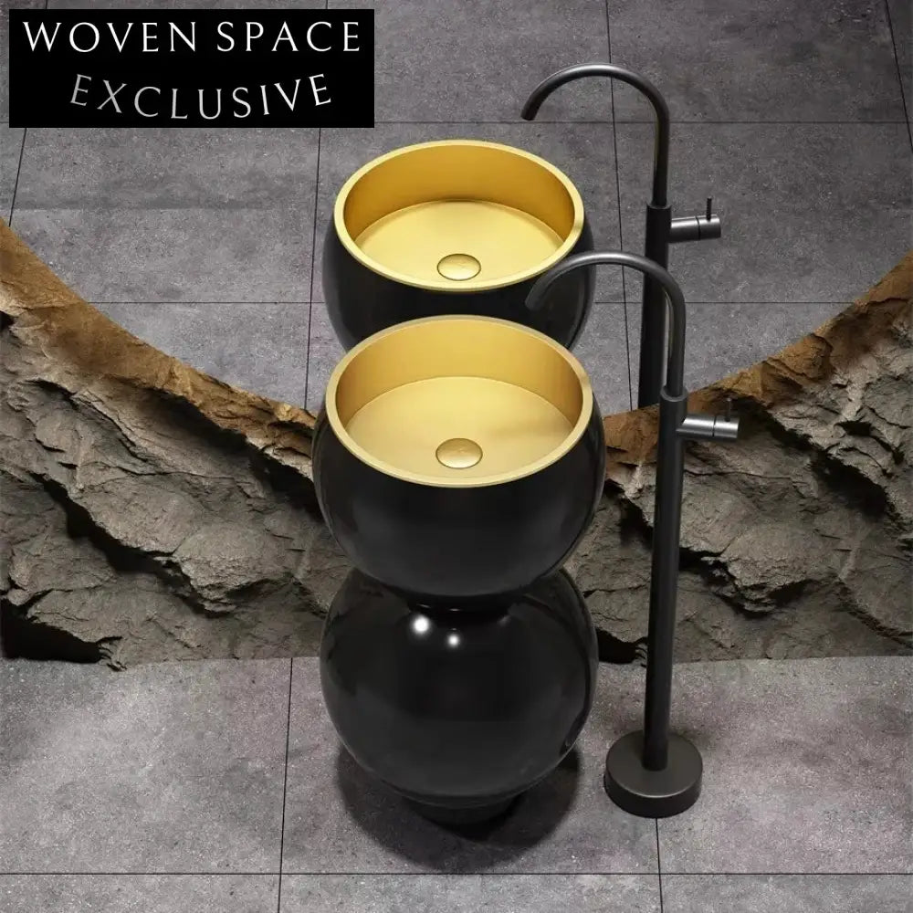 Luxury Calabash Stainless Steel Freestanding Bathroom Basin with Modern Design