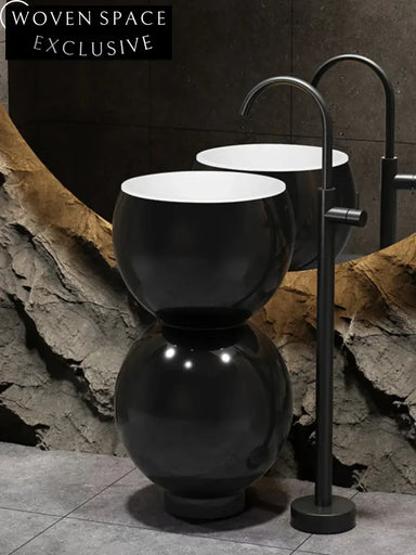 Luxury Calabash Stainless Steel Freestanding Bathroom Basin with Modern Design