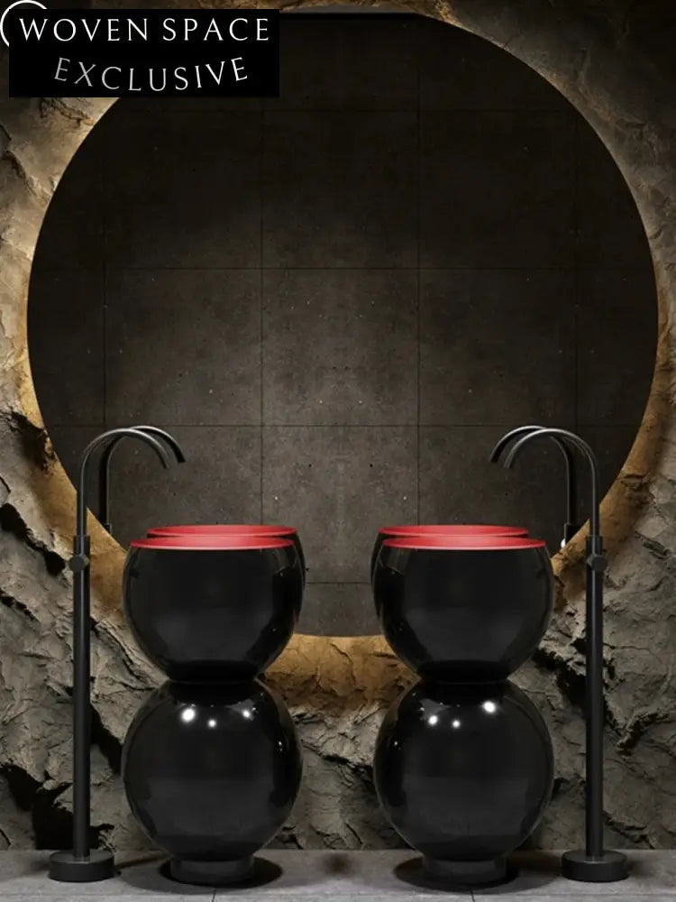 Luxury Calabash Stainless Steel Freestanding Bathroom Basin with Modern Design
