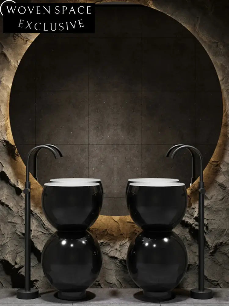 Luxury Calabash Stainless Steel Freestanding Bathroom Basin with Modern Design