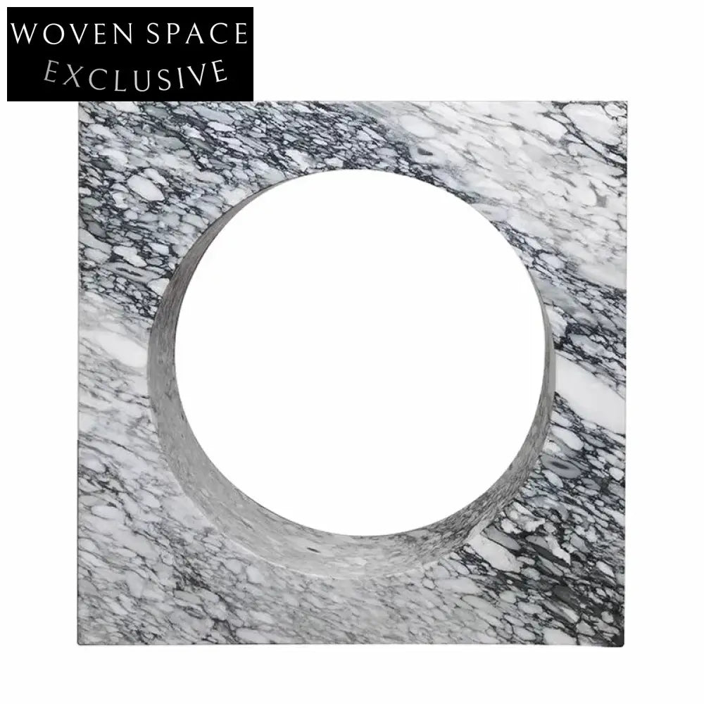 Luxury Calacatta Viola Natural Marble Plinth Bridge Living Room Console Table