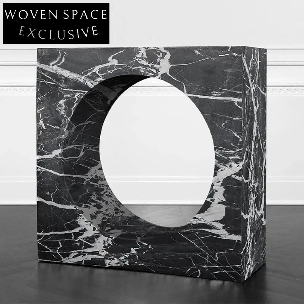 Luxury Calacatta Viola Natural Marble Plinth Bridge Living Room Console Table