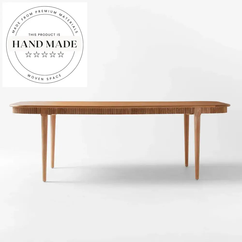 Luxury Ceramic Oak Rectangular French Vintage Solid Wood Dining Table