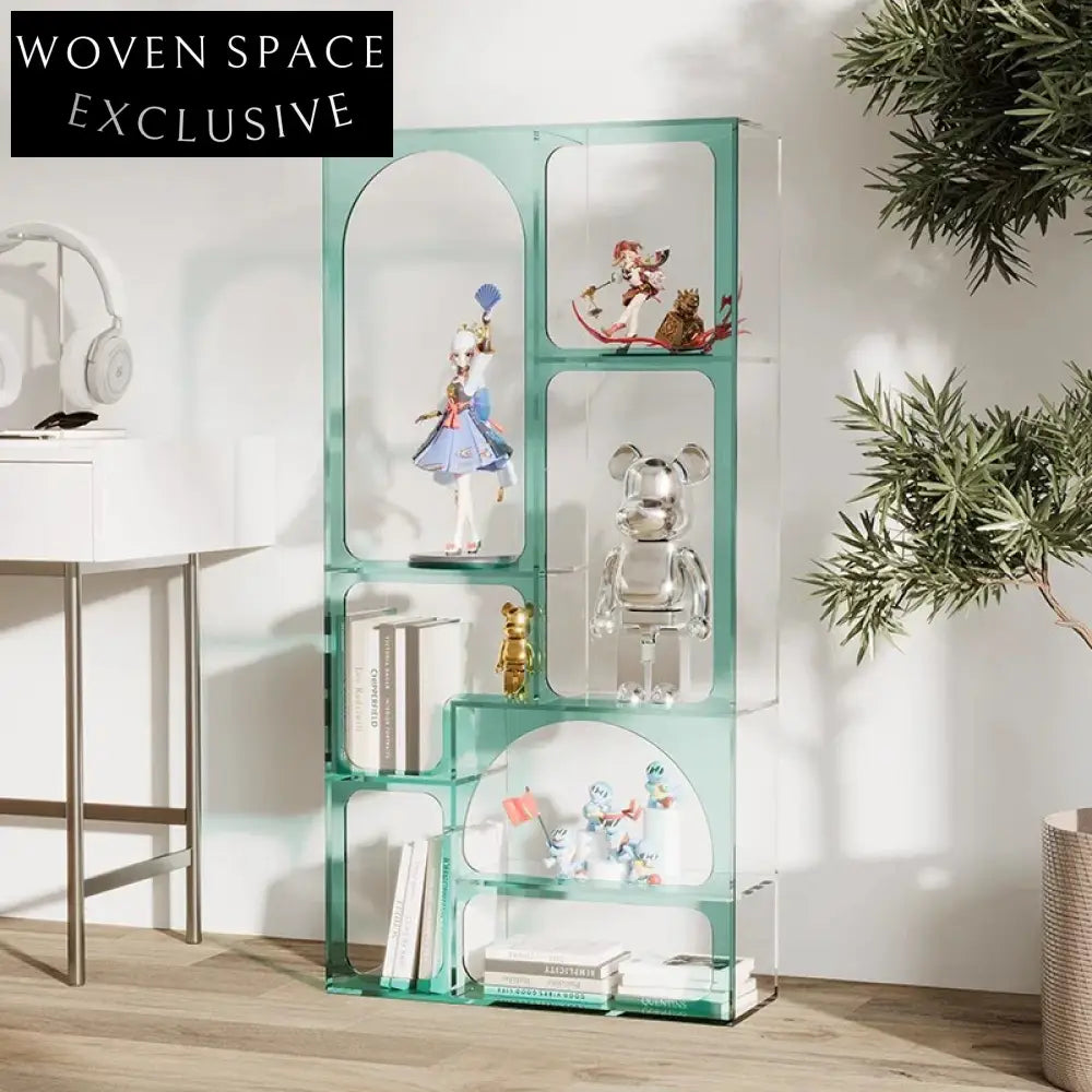 Luxury Clear Acrylic Bookshelf Display Cabinet for Modern Home & Office Decor