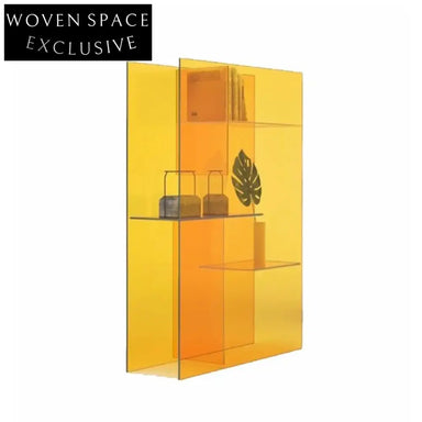 Luxury Clear Acrylic Display Cabinet with Storage, Modern Living Room Bookshelf Showcase