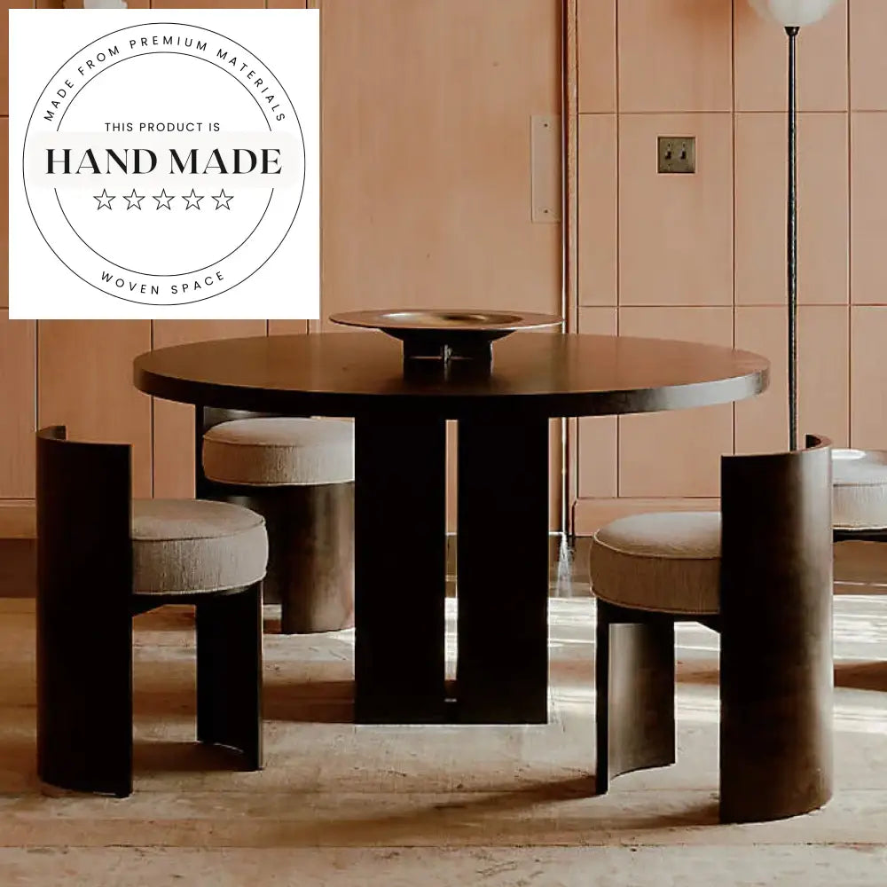Luxury Contemporary Round Wood Kitchen Home Villa Dining Table