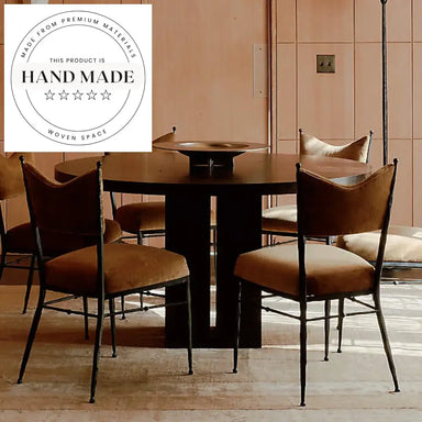 Luxury Contemporary Round Wood Kitchen Home Villa Dining Table