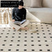 Luxury Cream Beige Waterproof Stain-Resistant Living Room Area Rug Carpet