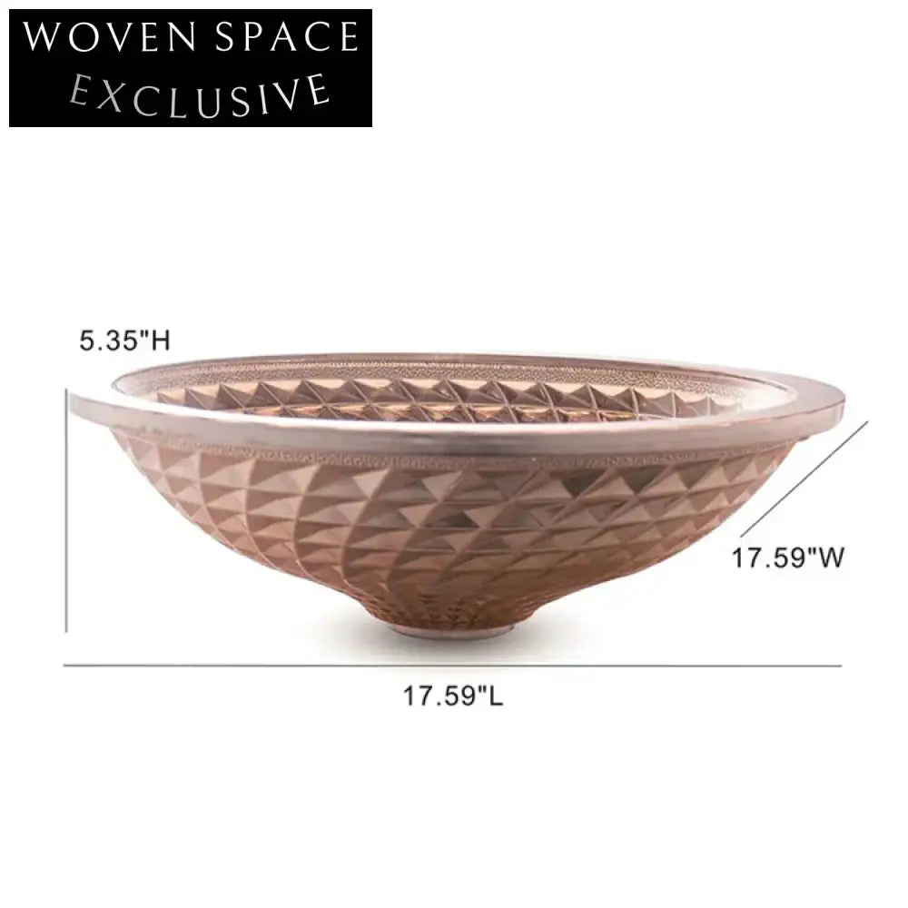 Luxury Crystal Diamond Glass Vessel Sink - Modern Countertop Bathroom Basin