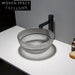 Luxury Crystal Glass Round Vessel Sink, Durable Tempered Countertop Bathroom Basin