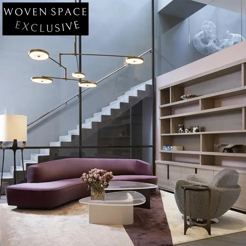 Luxury Curved Modern Upholstered Room Lounge Sofa for Hotel Leisure