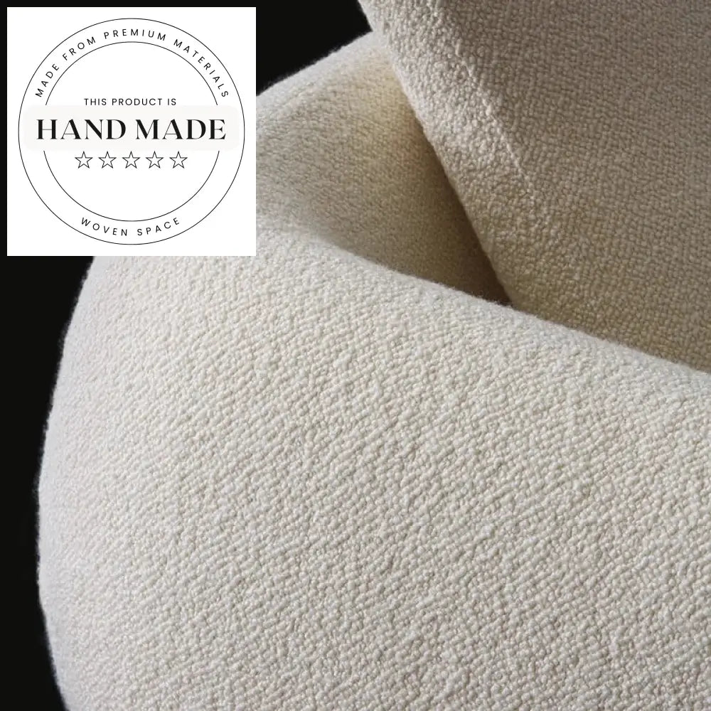 Luxury Curved Sectional Modern White Teddy Fabric Sofa