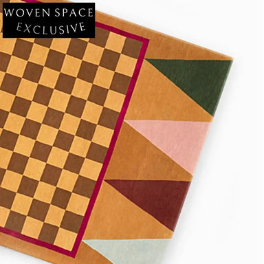 Luxury Custom Handmade American Retro Geometric Polyester Area Rug for Living Rooms