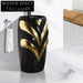 Luxury Electroplate Ceramic Free Standing Modern One-Piece Pedestal Bathroom Sink