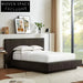 Luxury European Solid Wood Bed Frame - Modern King Size Upholstered Bedroom Furniture