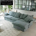 Luxury Fabric Recliner Modular Sectional Sofa, Solid Pine Wood Frame Sofa