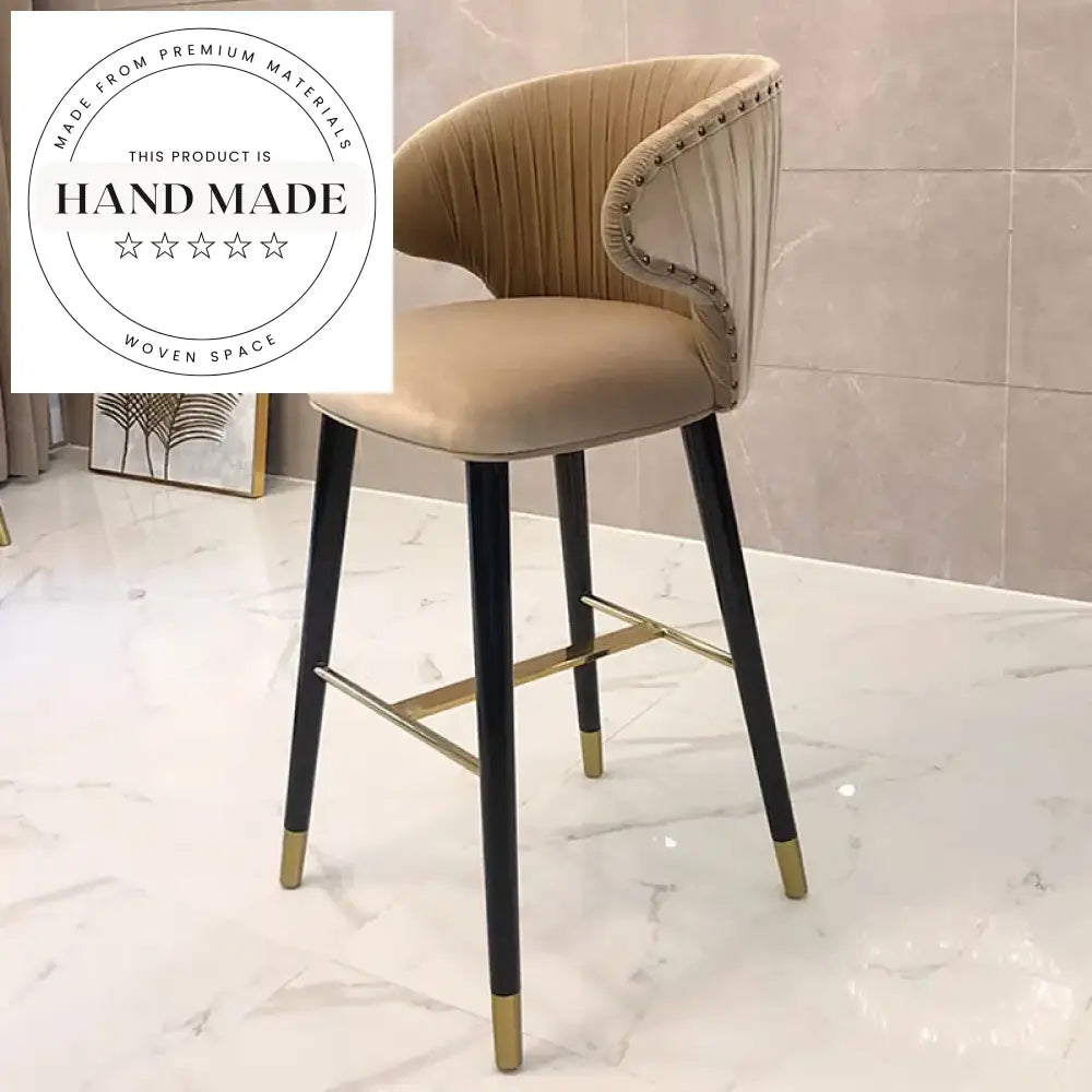 Luxury Fabric Upholstered Modern High Counter Kitchen Island Bar Stool