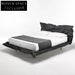 Luxury Folding King Size Suede Fabric Double Bed for Modern Bedroom Living