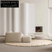 Luxury French Cream Polyester Fur Irregular Plush Living Room Area Rug