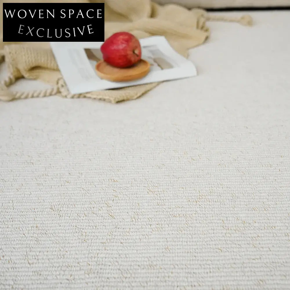 Luxury French Minimalist Wool Blue Area Rug for Living Room & Sofa