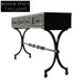 Luxury French Retro Carved Solid Wood Metal Leg Console Table