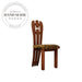 Luxury French Style Solid Wood Retro High Back Upholstered Dining Chair