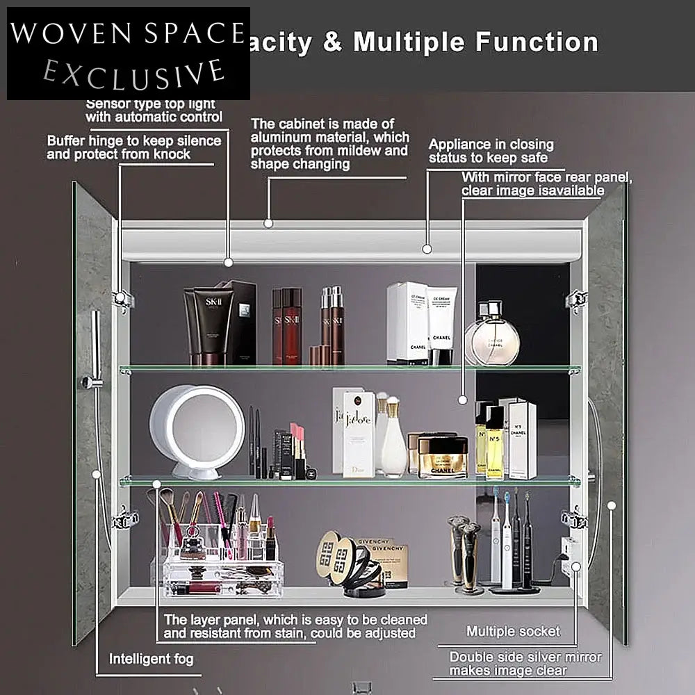 Luxury Full Length Backlit LED Mirror with Anti-Fog, Dimmable Touch Control