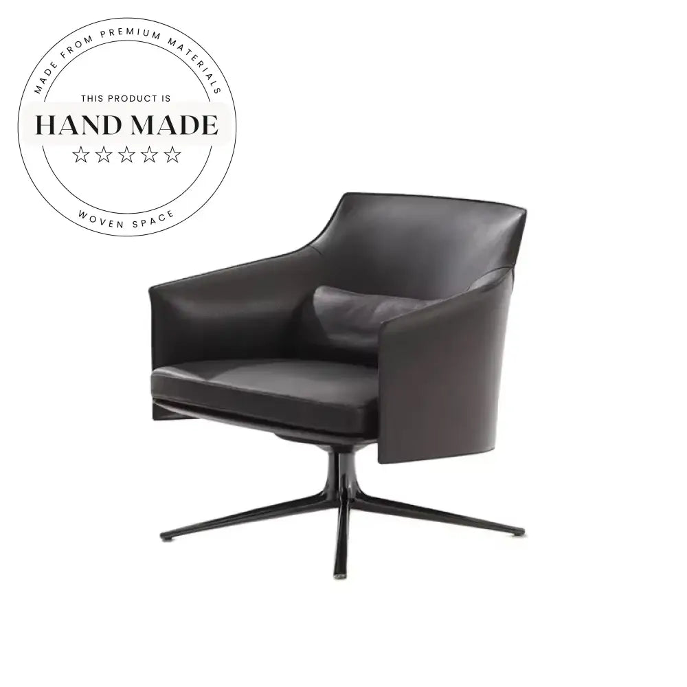 Luxury Genuine Leather Adjustable Swivel Lounge Chair with Footrest for Comfort