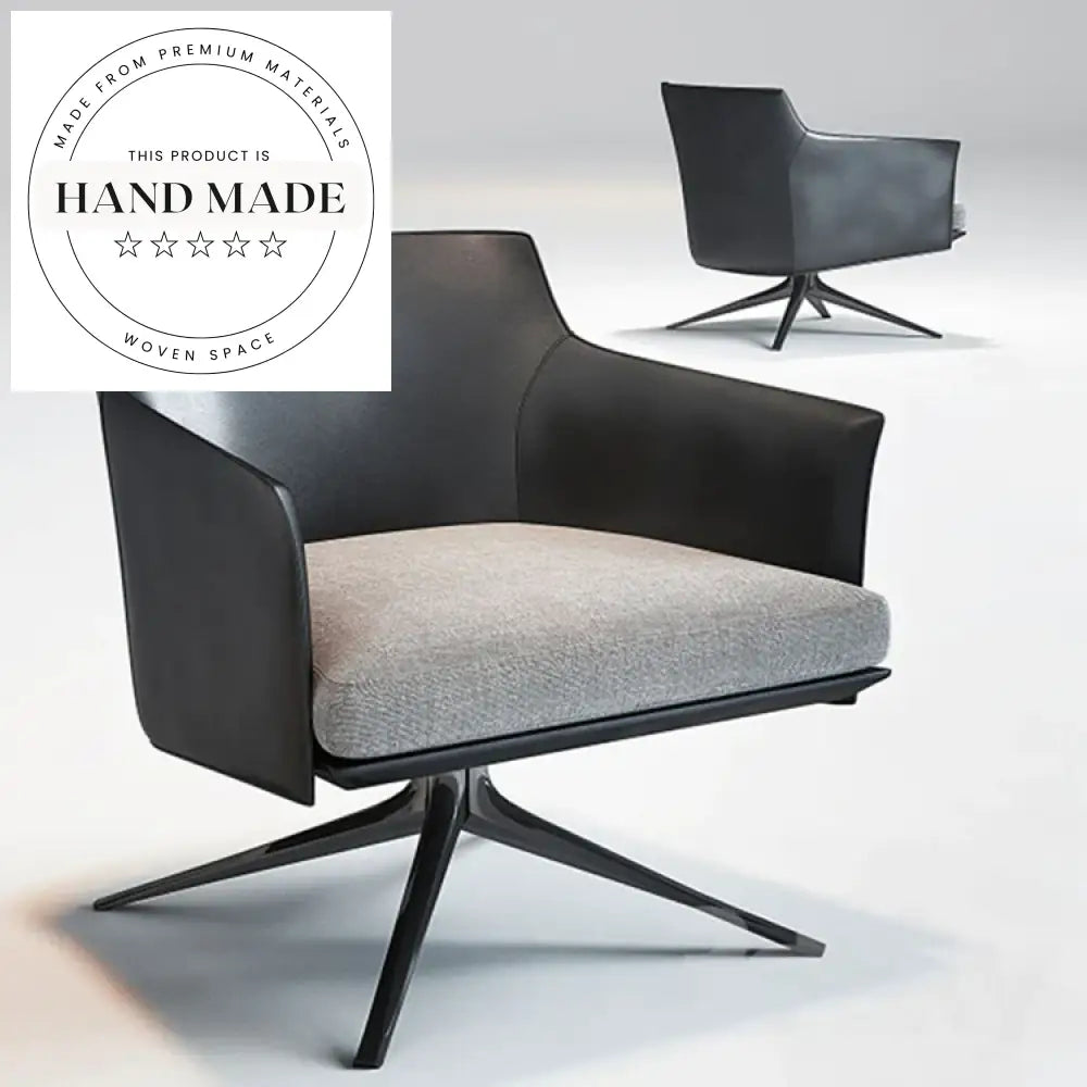 Luxury Genuine Leather Adjustable Swivel Lounge Chair with Footrest for Comfort
