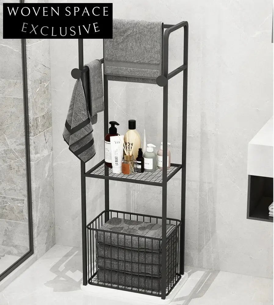 Luxury Gold Black White 304 Stainless Steel with Marble Base Freestanding Towel Rack