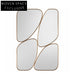 Luxury Gold Metal Framed Stereoscopic Wall Decor Vanity Dressing Mirror