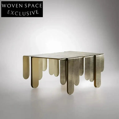 Luxury Gold Stainless Steel Modern Square Living Room Center Coffee Table