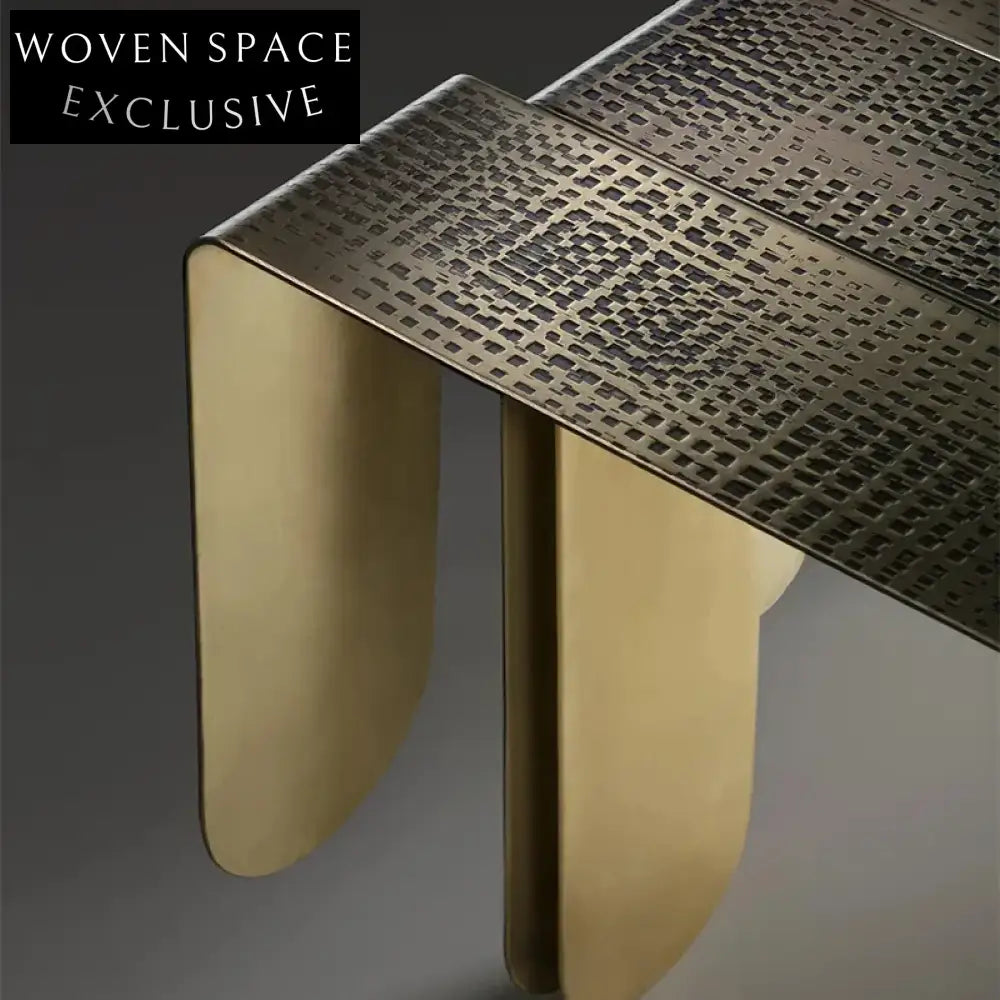 Luxury Gold Stainless Steel Modern Square Living Room Center Coffee Table