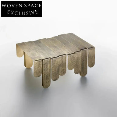 Luxury Gold Stainless Steel Modern Square Living Room Center Coffee Table
