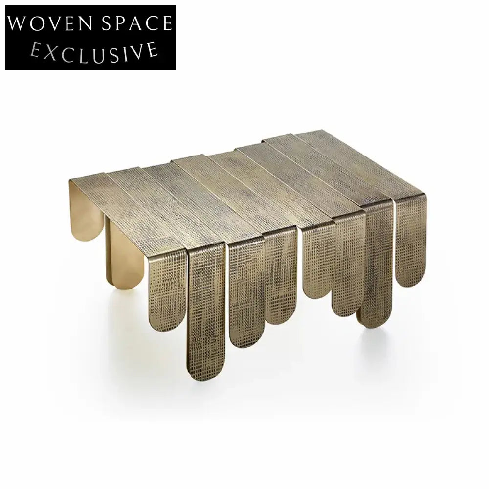 Luxury Gold Stainless Steel Modern Square Living Room Center Coffee Table