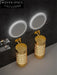Luxury Gold Stainless Steel Pedestal Wash Basin with Unique Fish Scale Design