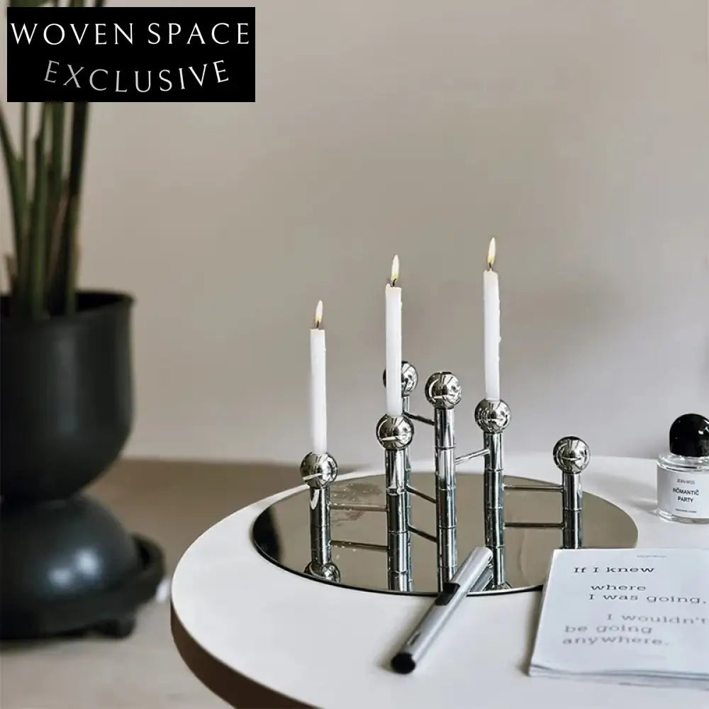 Luxury Gold Stainless Steel Taper Candle Holder Candelabra for Elegant Home Decor