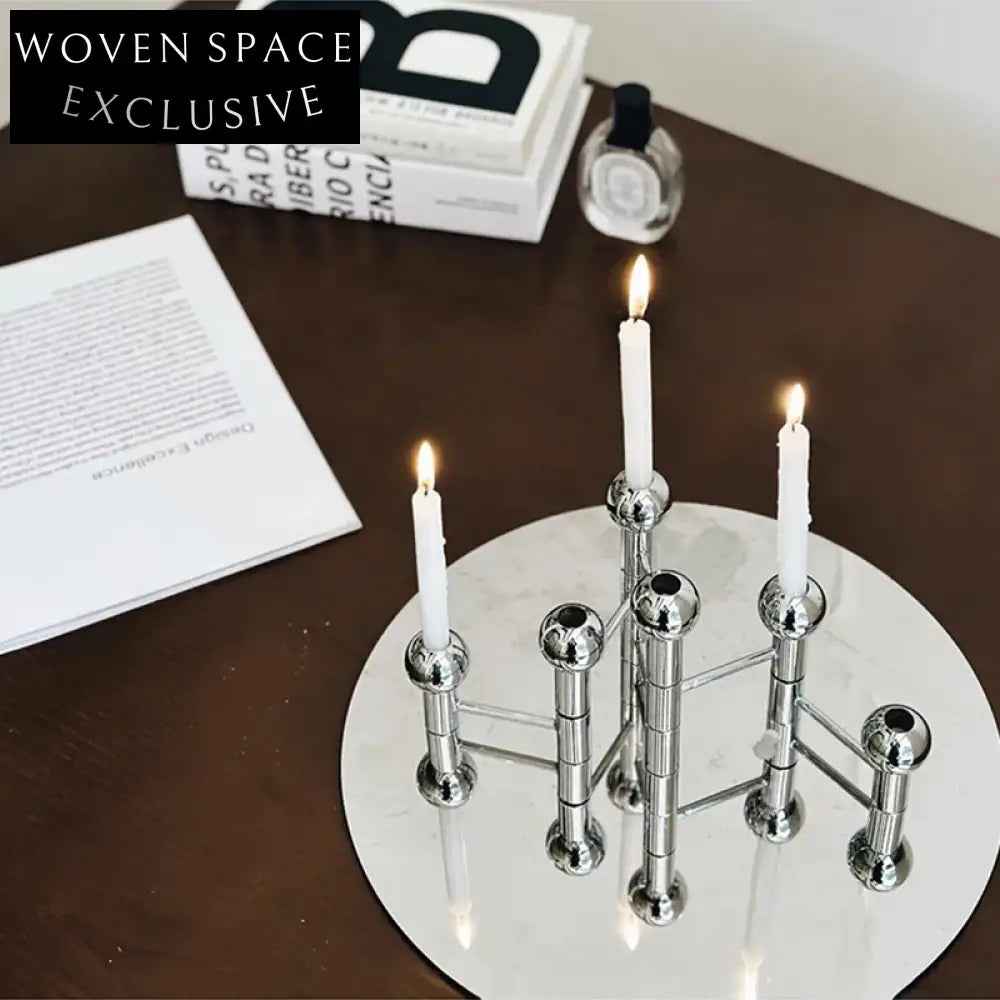 Luxury Gold Stainless Steel Taper Candle Holder Candelabra for Elegant Home Decor