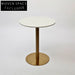 Luxury Gold Stainless Steel Terrazzo Dining Table with Modern Round Top