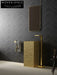 Luxury Gold Textured Stainless Steel Freestanding Modern Bathroom Sink Basin