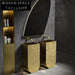 Luxury Gold Textured Stainless Steel Freestanding Modern Bathroom Sink Basin