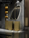 Luxury Gold Textured Stainless Steel Freestanding Modern Bathroom Sink Basin
