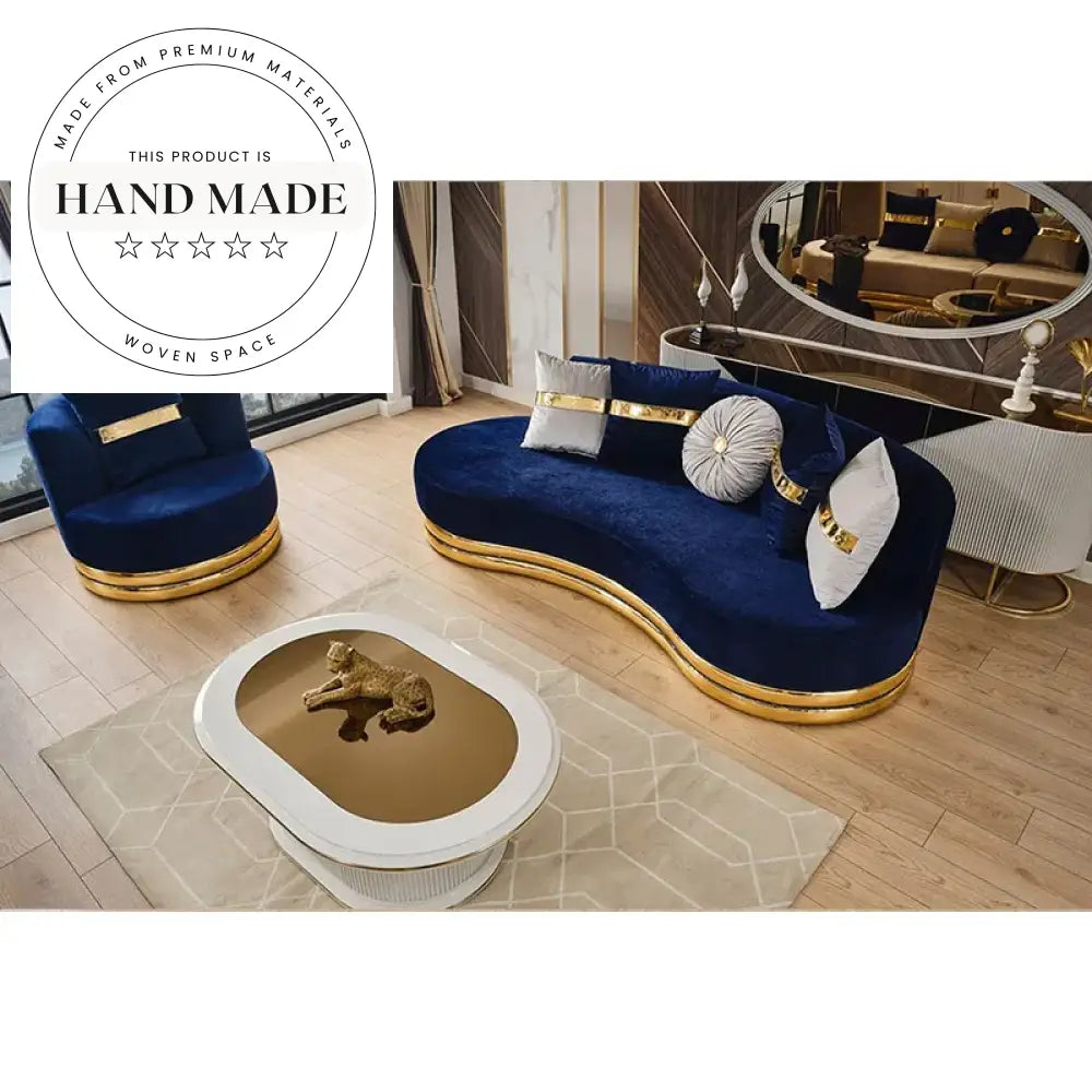 Luxury Gold Velvet Modular Extendable Indoor Sectional Sofa