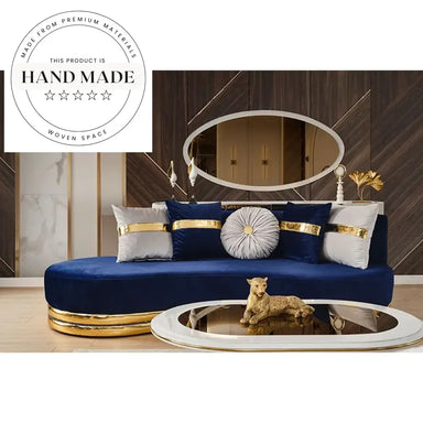 Luxury Gold Velvet Modular Extendable Indoor Sectional Sofa