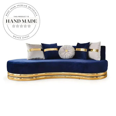 Luxury Gold Velvet Modular Extendable Indoor Sectional Sofa