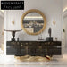 Luxury Golden Metal Marble Sideboard Console TV Unit for Modern Living Room